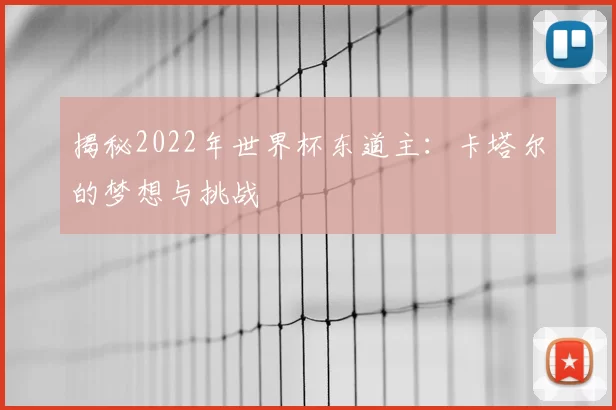 揭秘2022年世界杯东道主：卡塔尔的梦想与挑战